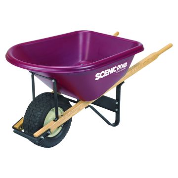 Scenic Road Single Wheel Wheelbarrow, 6 cu. ft.