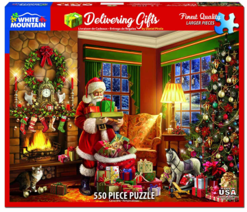 White Mountain Delivering Gifts 550 Piece Jigsaw Puzzle