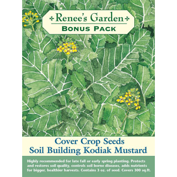 Brassica, Kodiak Mustard Cover Crop Seeds, Bonus Pack, ~ 300 sqft