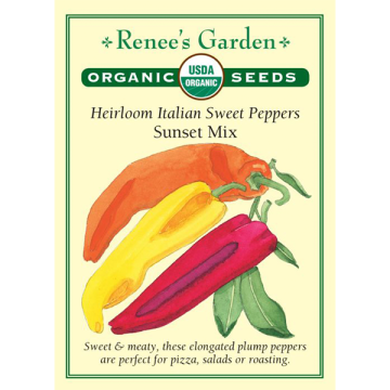 Capsicum, Pepper (Sweet) Mix, Italian Sweet Peppers Sunset Mix ~ 35 seeds