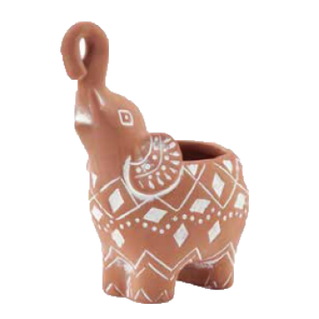 Napco, Terracotta Elephant Ceramic Planter