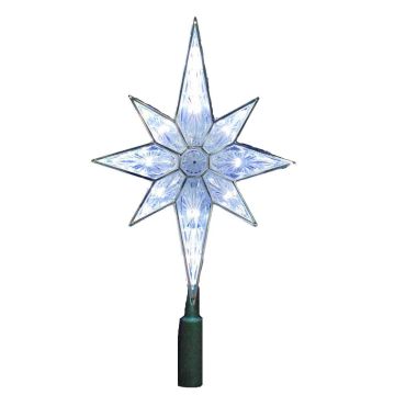 Kurt S. Adler® Clear Bethlehem Star Tree Topper 10.5IN