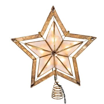 Kurt S. Adler® Capiz Gold Star Tree Topper 10IN