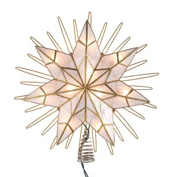 Kurt S. Adler® Capiz Natural Star Tree Topper 14IN