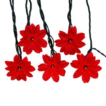 Kurt Adler Poinsettia Light Set 20L/40FT