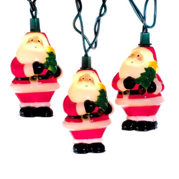 Kurt S. Adler® Santa with Christmas Tree Light Set 10L/12FT