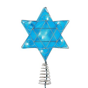 Kurt Adler Hanukkah Star Tree Topper 8IN