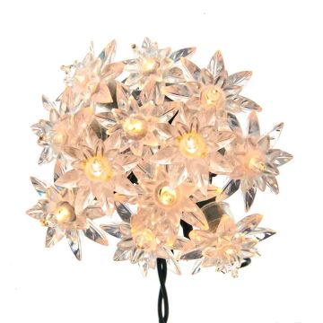 Kurt Adler Flower Light Set Clear 20L/12FT