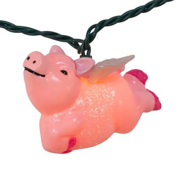 Kurt S. Adler® Flying Pig Light Set 10L/12FT