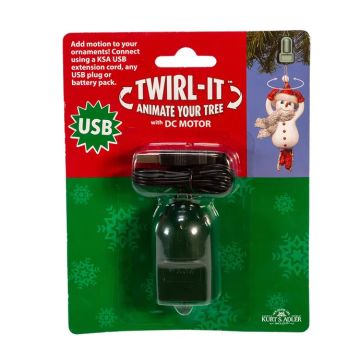 Kurt S. Adler® USB USB Twirl-It™ Ornament Spinner with DC Motor