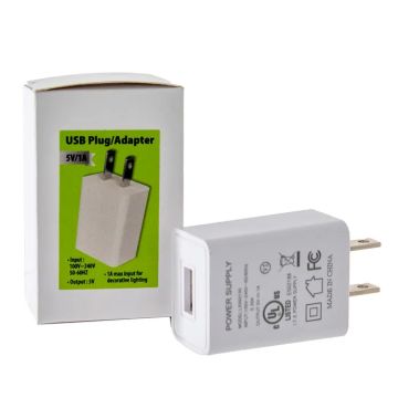 Kurt Adler 5-Volt White USB Plug/Adapter