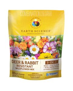 Earth Science, Deer & Rabbit Resistant Wildflower Mix, 2 lbs.