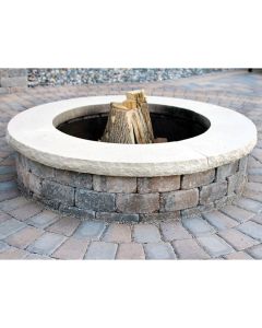 Borgert Round Fire Pit - Strassen Stone with Optional Cap