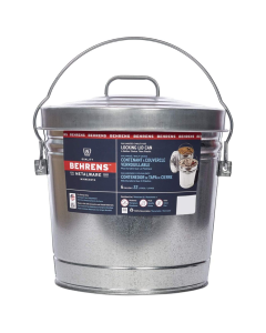 Galvanized Steel Can with Locking Lid, 6 Gallon